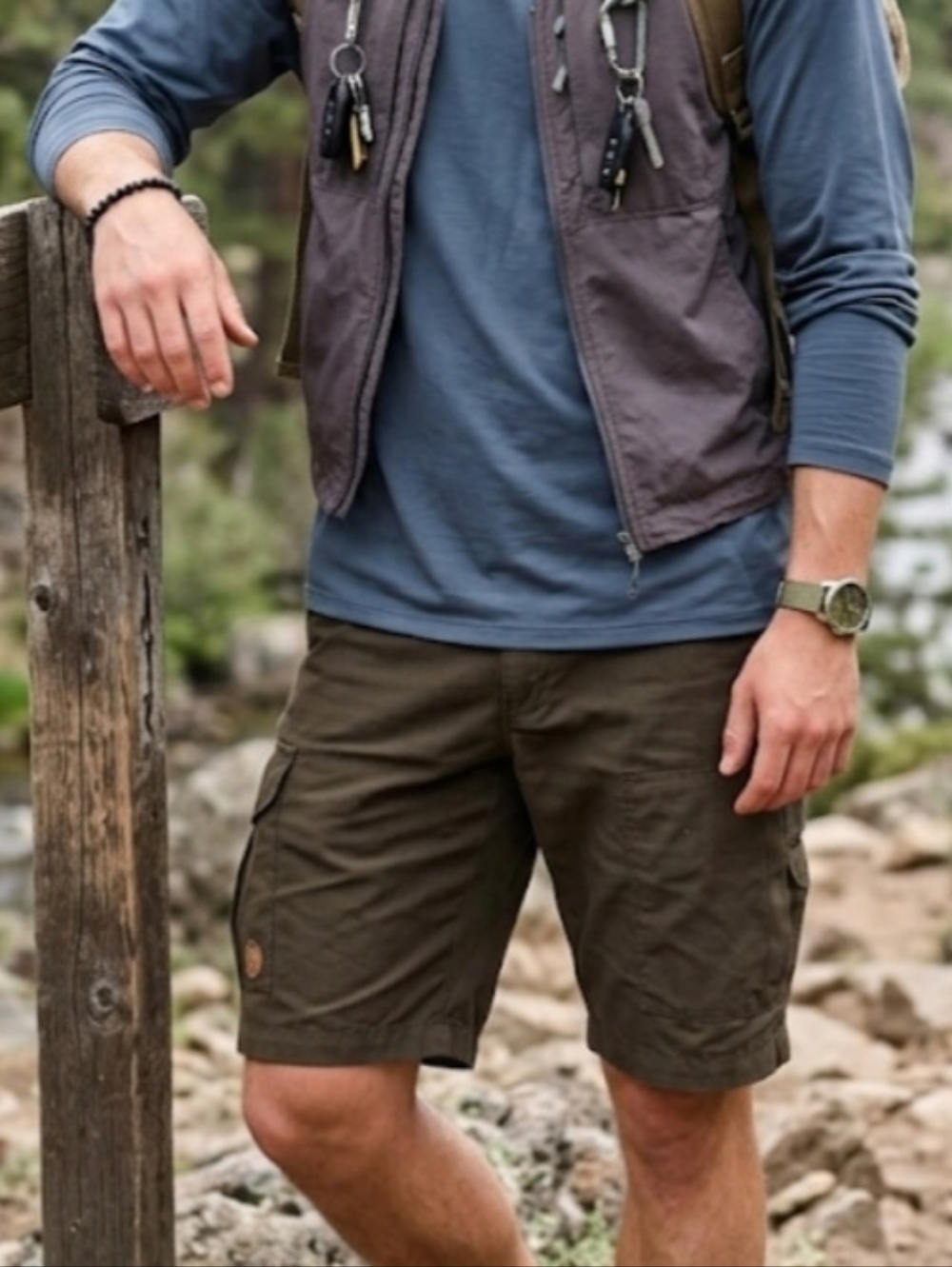 Fjallraven Karl Shorts G 1000 Regular Fit Low Waist Size 29 Army Green 82793